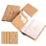 Cork Passport Holder Wood Grain Leather Passport Case Portable Card Bag - Image 6