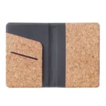 Cork Passport Holder Wood Grain Leather Passport Case Portable Card Bag - Image 4