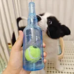 Dog Chew Toy Bite-resistance Beer Bottle with Tennis Ball Toy Pet Puppy Teeth Grinding Dog Chewing Squeaky Interactive Toys - Image 3