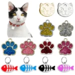 Engraving Dog Id Name Tag Personalized Pet Dog Cat Address Tags Stainless Steel Puppy Kitten Name Collar Pendant Dog Accessories