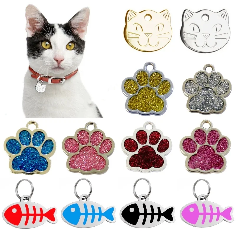 kf-Sed53c55a97504bf3a84814410b70ff50t Engraving Dog Id Name Tag Personalized Pet Dog Cat Address Tags Stainless Steel Puppy Kitten Name Collar Pendant Dog Accessories - Image 1