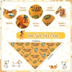 100Pcs Dog Bandanas Bulk Paw Print Dog Scarf Bibs Puppy Pet Bandanas with Captions Adjustable Washable Triangle Scarf for Pets - Image 2