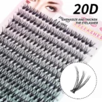 280 PCS Individual Lashes Cluster DIY Lash Clusters 10D 20D 30D 40D D Curl 9-16mm Cluster Lashes DIY Individual Eyelashes Lashes - Image 8