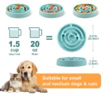 Slow Feeder Dog Bowl - Non-Slip Interactive Maze Bowl for Dogs & Cats, Prevents Bloat & Choking, Healthy Eating Design - Image 2