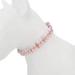 Pearl Pet Collar Artificial Pearls Rhinestone Dog Collar For Cat Necklace Wedding Party Pink Blue Green - Image 6