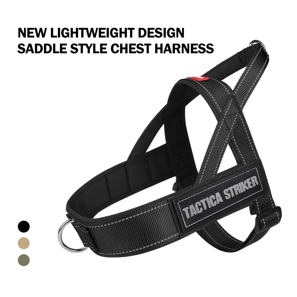 kf-Sf55e70fc81db4837955f02f512bd4616Q Heavy Duty No-Pull Dog Harness for Dogs - Reflective Lightweight Saddle Vest Pet Collar with Padded Straps Anti-Escape Design - Image 1