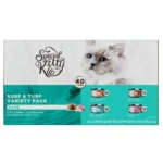 Surf and Turf Pate Wet Cat Food Variety Pack, 5.5 oz Cans 40 Pack
