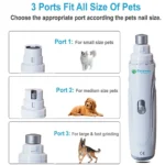 Electric Dog Claw Grinder USB Rechargeable Electric Dog Nail Trimmer Quiet Electric Pet Cat Paws Nail Grooming Trimmer Tools - Image 2