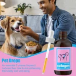 30ml Liquid Collagen for Dogs Skin Coat Supplement Premium Grass-fed Collagen for Dogs Biotin Vitamin C Hyaluronic Acid - Image 2