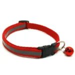 Reflective Cat Collar Adjustable Buckle Neck Ring Necklace Bell Pet Products Safety Nylon Colla collar para gatos - Image 4