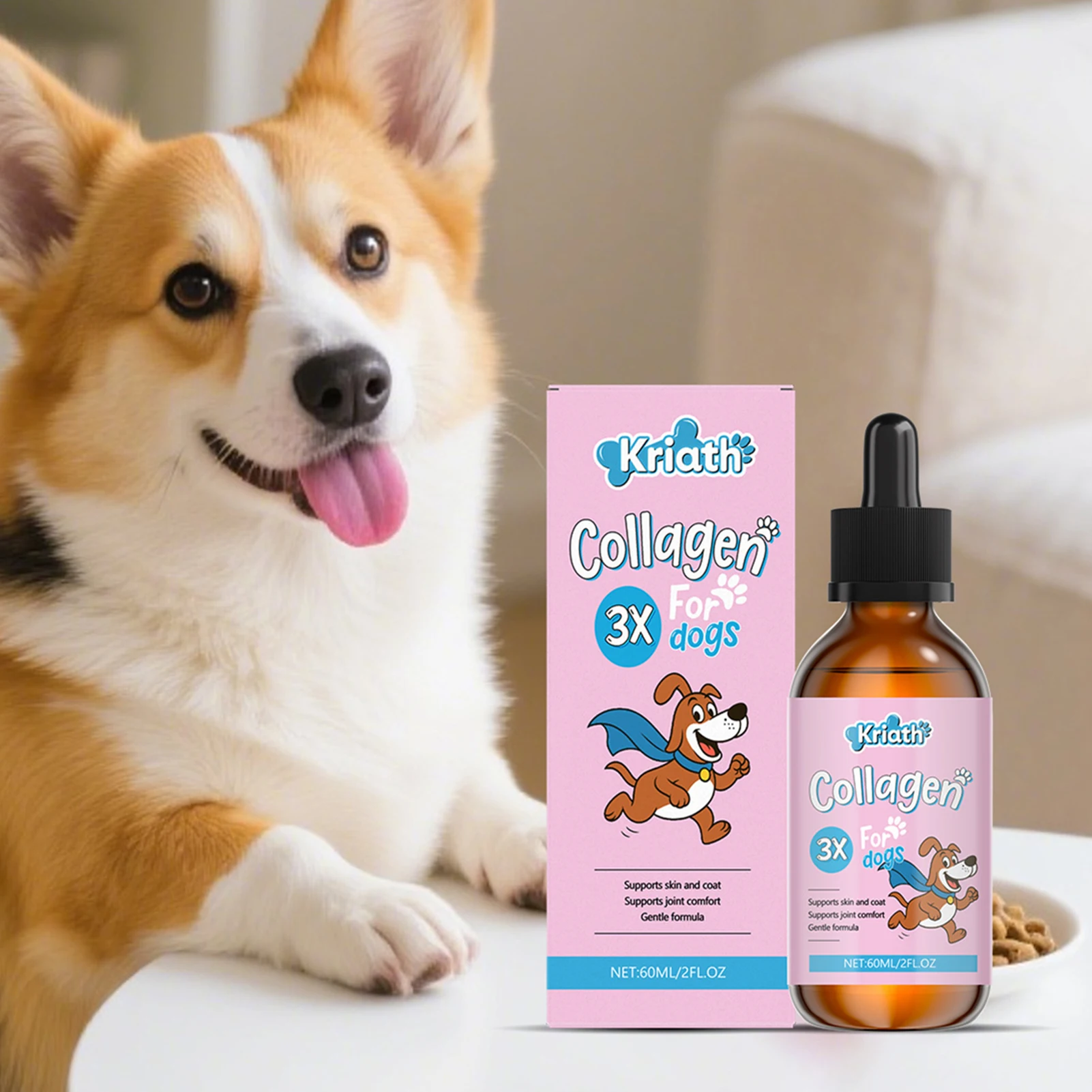 kf-Sf69b604c60e84eb1b5c3603dd314b9cd3 Dog Collagen Drops For Skin Coat Health Gentle Formulas, Easy Digestion Supports Joint & Gut Health Daily Well-Ness Routine - Image 1