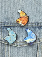 Vintage Van Gogh Art Butterfly Enamel Pin Set Starry Night Sunflower Apricot Flower Painting Brooch Art Lover Badge Jewelry Gift - Image 8