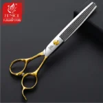 Fenice JP440C Steel Professional Pet Scissors Straight&Thinning&Curved Grooming Shears Tool Set - Image 5