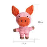 Cute Plush Toys Squeak Pet Cow Rabbit Animal Plush Toy Dog Chew Squeaky Whistling Involved Squirrel Dog Toys - Image 4
