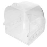 Bird Bath for Cage Transparent Parrot Bathtub with Drawer Lightweight Hanging Bird Shower Bath Tub for Parakeets Cockatiels - Image 4