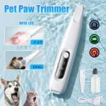 Upgrade Dog Paw Trimmer with LED Light Waterproof Portable Pet Hair Trimmer with Display Dog Clippers Grooming 18mm Widen Blade