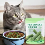 Cat Grass Teething Sticks Chew Toy Gentle Healthy Hairball Removal Cat Grass Stick Pet Snacks Teeth Grinding Stick