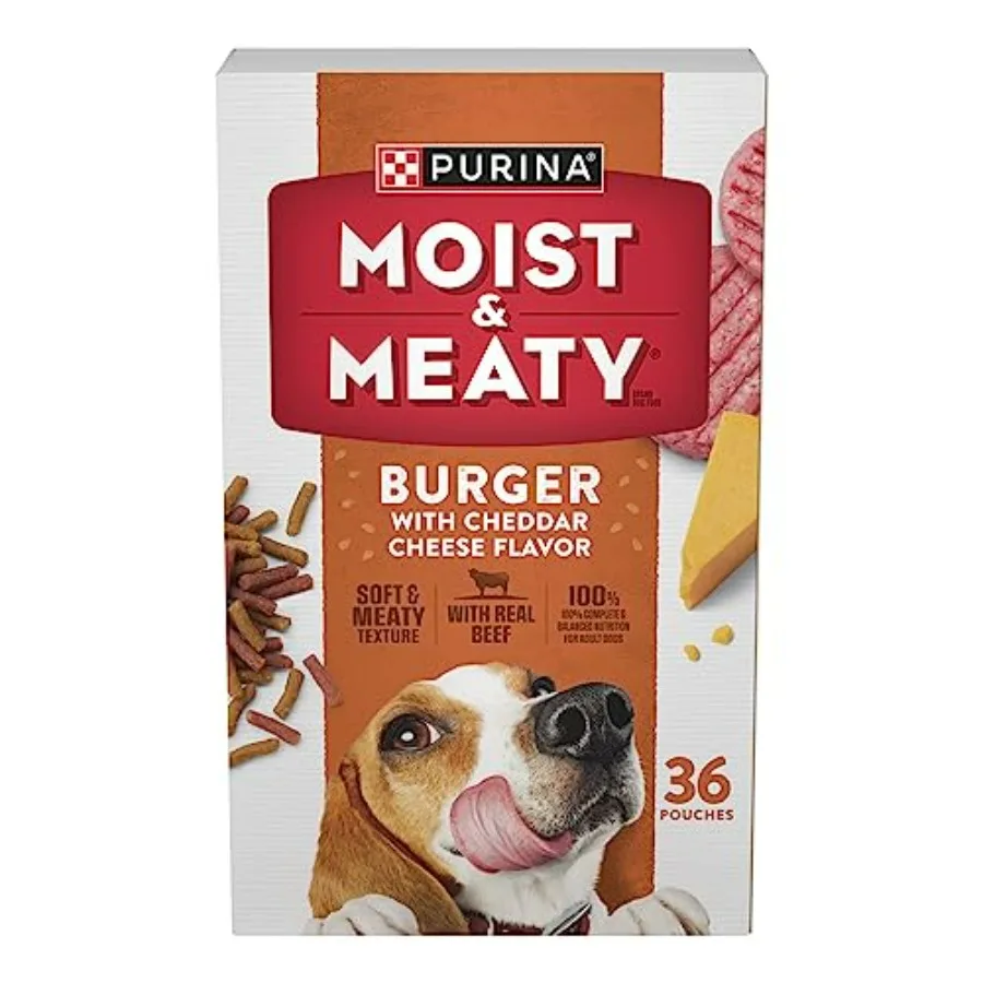 kf-Sfce5324551e14f4fb378e77d77061ab8L Purina Moist and Meaty Flavor Dry Soft Dog Food Pouches - 36 ct. Pouch - Image 1