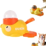 2-in-1 Duck-Shaped Interactive Slow Feeder Puzzle Toy Pet Treat Dispenser for Dogs & Cats IQ Training to Reduce Bloating Boredom