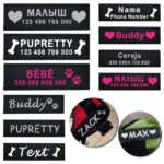 2 PCS Custom Dog Name Tag Harness ID Label Personalized Reflective Colorful DIY Name Logo Chest Strap Harness Collar Tag