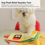 Dog Treat Dispensing Plush Dog Plush Book Squeaky Toys Cute Treat Dispensing Finding Food Dog Toys for Pet Interactive Toys - Image 3