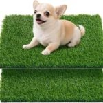 Artificial Pee Grass Pad for Dogs, Fake Grass Replacement Pads for Dog Potty Tray Training Pet Turf, Indoor and Outdoor Mat- 2 P
