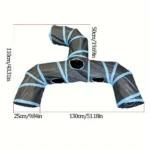 New Design Extended Black Three-Way Cat Tunnel Toy, New Shaped Faucet Pet Passage Cat Toy, Rolling Dragon Toy - Image 3