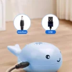 Electric Floating Ball Cat Toy Whale Shaped Interactive USB Rechargeable Dual Function Fan Pet Teaser Toy for Cats - Image 6