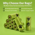 Eco-Friendly Dog Poop Bags Leak-Proof Extra Thick EPI Material Unscented Pet Waste Bags for Dog Walking Outdoor - Image 6