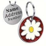 Custom Engraved Dog Tag ID Pet Collar Accessory Personalized Cat Puppy Daisy Name Tag Anti-Lost Pet Supply - Image 2