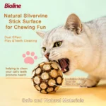Cat Toy Ball Matatabi Catnip Cat Toy Ball for Cats Catnip Toys Indoor Cats Kitten Cleaning Teeth Molar Silvervine Cat Chew Toy - Image 2