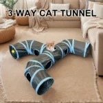 New Design Extended Black Three-Way Cat Tunnel Toy, New Shaped Faucet Pet Passage Cat Toy, Rolling Dragon Toy - Image 4