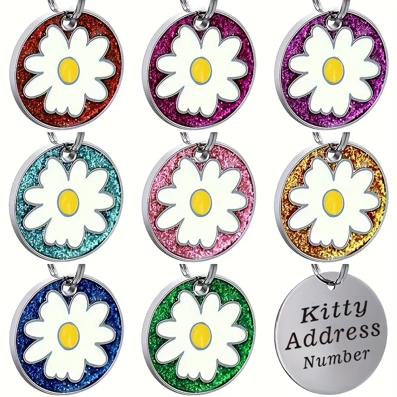 kf-A6dc9e93e04c9471d953731e4a3b3569bL Custom Engraved Dog Tag ID Pet Collar Accessory Personalized Cat Puppy Daisy Name Tag Anti-Lost Pet Supply - Image 1