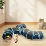 New Design Extended Black Three-Way Cat Tunnel Toy, New Shaped Faucet Pet Passage Cat Toy, Rolling Dragon Toy - Image 5