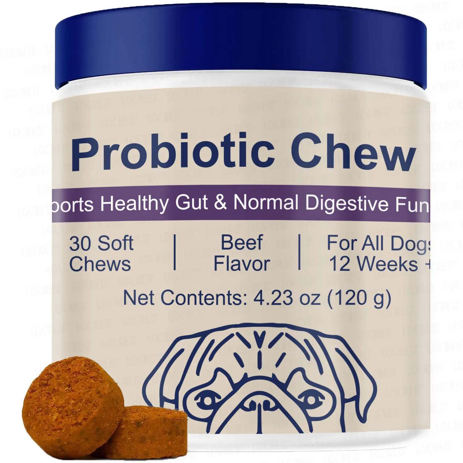 kf-Aa3fb70227bc74ce68d35da74da1e46c1y Dog Probiotics for Gut Health, Digestive Support, Occasional Diarrhea and Seasonal Allergies, Chicken Flavor - Image 1