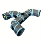 New Design Extended Black Three-Way Cat Tunnel Toy, New Shaped Faucet Pet Passage Cat Toy, Rolling Dragon Toy - Image 2
