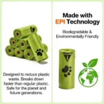 Eco-Friendly Dog Poop Bags Leak-Proof Extra Thick EPI Material Unscented Pet Waste Bags for Dog Walking Outdoor - Image 2
