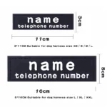 2 PCS PU Personalized Dog ID TagS for K9 Harness Collar Label Sticker Patch Custom Dog Tag Name Custom Pet Dog Harness Name Tag - Image 5