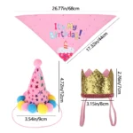 Cute Pet Birthday Caps/Bibs Design Headwear Triangle Scarf Hat Tie Collar Cat Dog Costume Pets Accessories Decoration Supplies - Image 6
