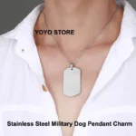 100pcs/lot Stainless Steel Army Dog Tags Blank Military Dog Tags Suitable for Laser Engraving Blank Id Tag - Image 4