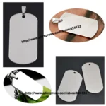 100pcs/lot Stainless Steel Army Dog Tags Blank Military Dog Tags Suitable for Laser Engraving Blank Id Tag - Image 2