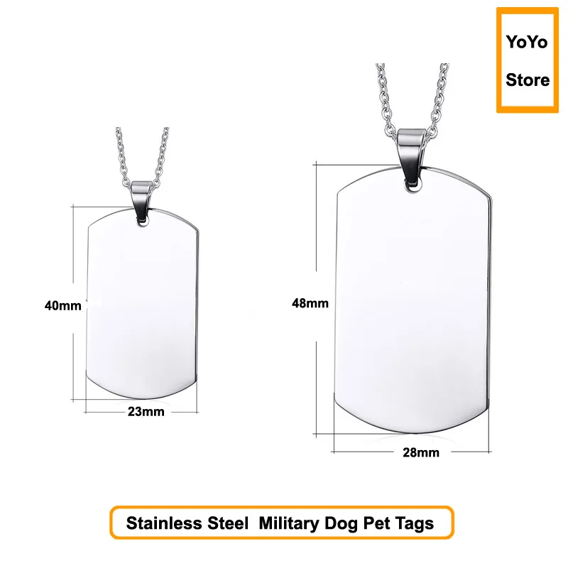 kf-HTB1wOmNKVXXXXcYaXXXq6xXFXXXU 100pcs/lot Stainless Steel Army Dog Tags Blank Military Dog Tags Suitable for Laser Engraving Blank Id Tag - Image 1
