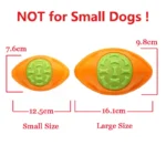 CAITEC Dog Toys Football for Dogs Floatable Squeaky Hard and Firm Fit for Outdoor Throwing Suitable for Medium to Large Dogs - Image 2