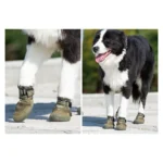 TRUELOVE Pet Shoes Waterproof Anti-slip for Puppy Medium and Large Dog Protect Pet Feet ArmyGreen Winter Snow 2/4pcs/set YS1891 - Image 3
