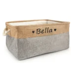 Personalized Dog Toy Basket Free Print Pet Storage Box Cat DIY Custom Name Toys Clothes Accessories Organize Storage - Image 7