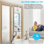 Door Hanging Auto-Rebound Cat Toy, Retractable Kitten Teaser with 3 Colorful Mice, Interactive Pet Play Toy for Indoor Cats - Image 2