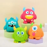 Dog Chew Toy Pet Squeaky Ball Toy Teeth Care Cartoon Monster Rubber Latex Interactive Trainning Puppy Pet Dog Supplies