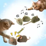 Funny Plush Cat Toy Simulation Mouse Automatic Chirping Interactive Mice Cat Toy Bite Resistance Pet Cat Toys Kitten Supplies - Image 2