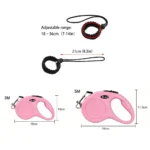 2pc 3m 5m Retractable Leash with Anti-Drop Wrist Strap Automatic Extendable Pet Walking Lead for Small Dogs Cat Outdoor Supplies - Image 6