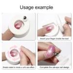 Automatic cat-eye nail tool, super strong rotating French manicure gel polish glass bead magnet. DIY nail art tool for beginners - Image 4